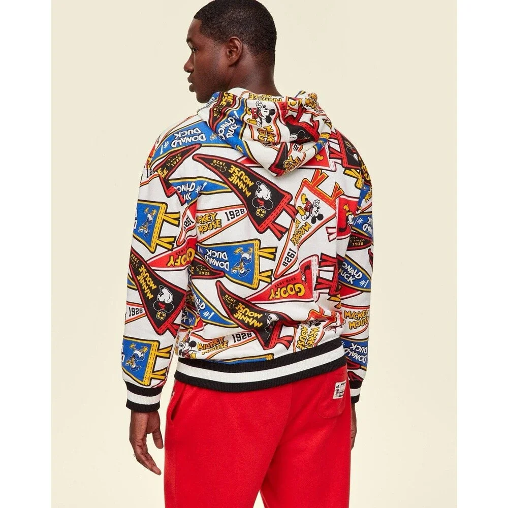 New W/T Disney  Adult Unisex Varsity Pennants Pullover Hoodie Limited Edition S